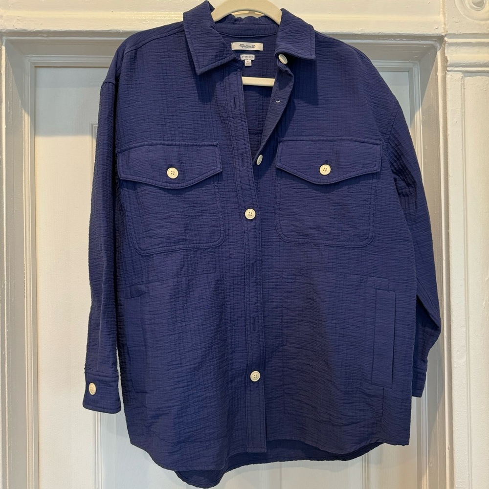 Madewell Oversized Textured Shirt Jacket